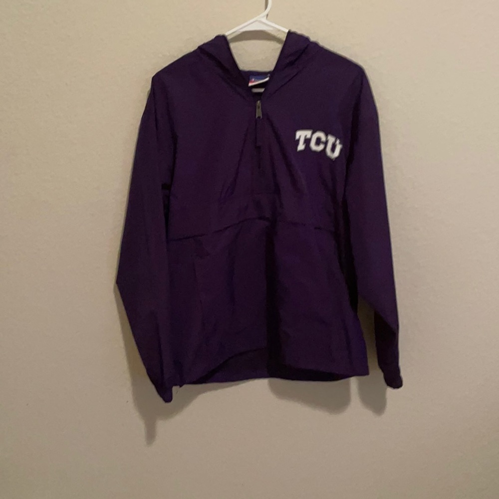 Small TCU Quarter-zip Windbreaker w/ Hood